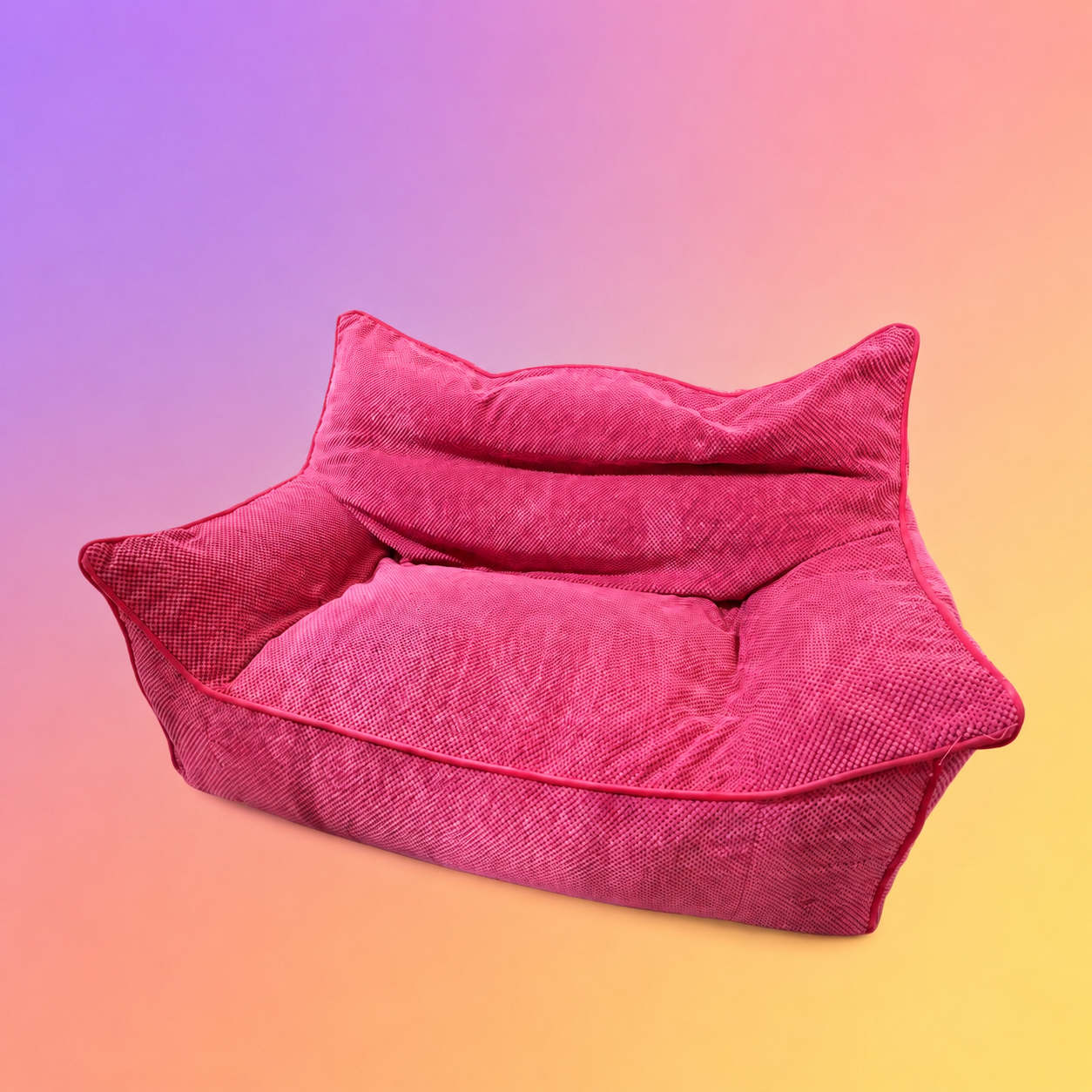 Raspberry Pink Corduroy Human & Pet Sofa
