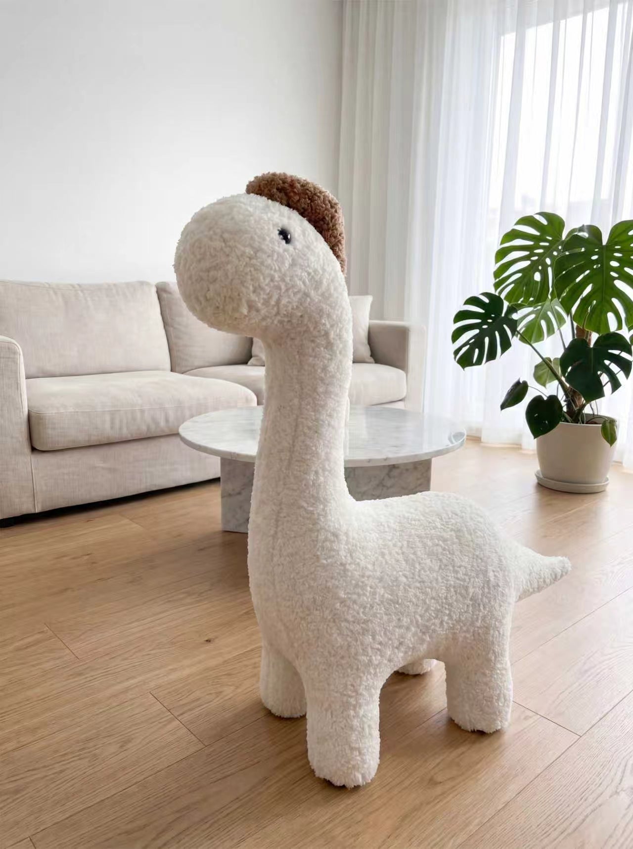 3 ft Dinosaur Cat Tree -Curly Plush Fabric