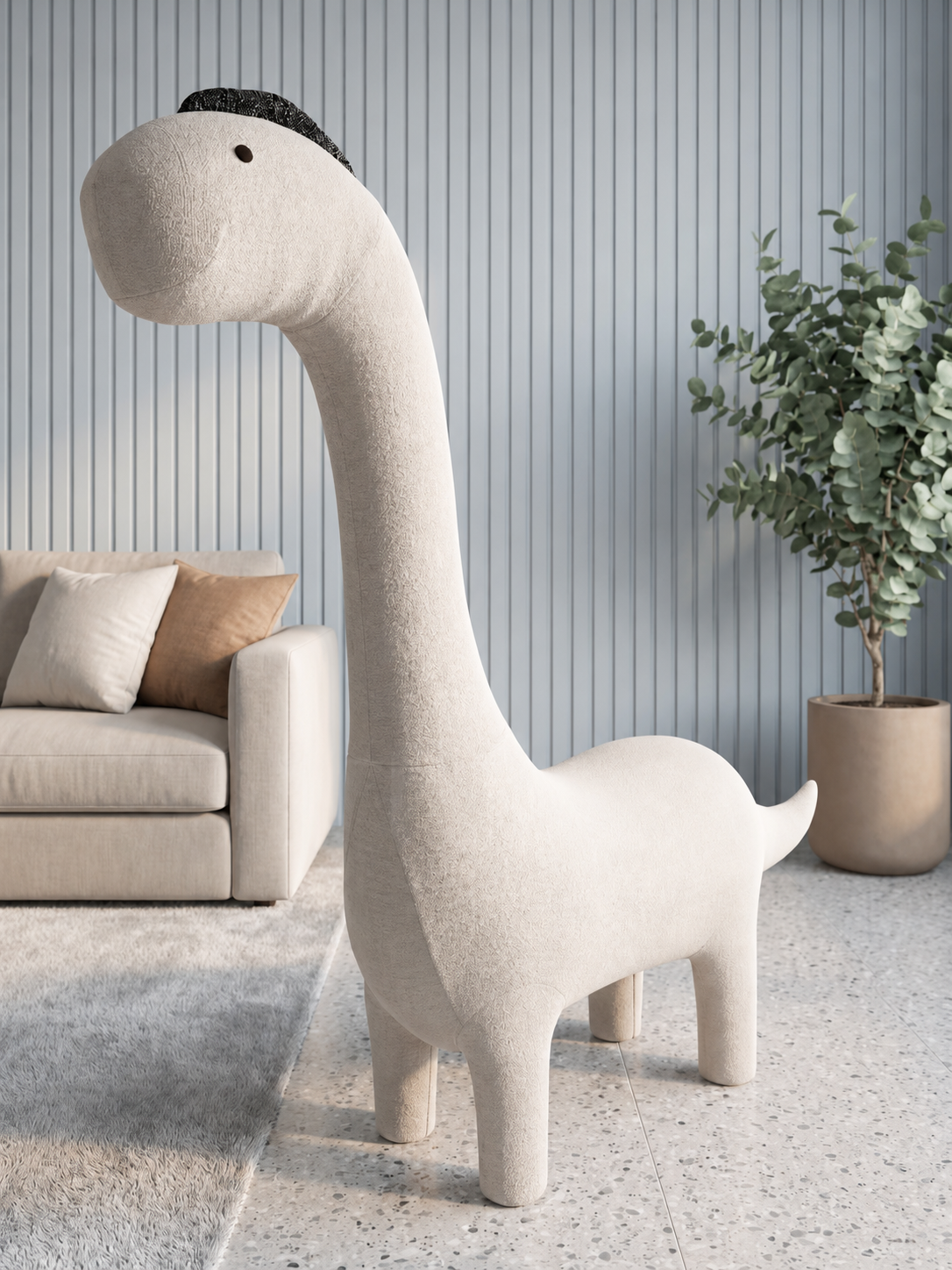 6.5 ft Giant Dinosaur Cat Tree - Weave Fabric